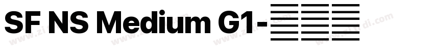 SF NS Medium G1字体转换 SF NS Medium G1字体转换